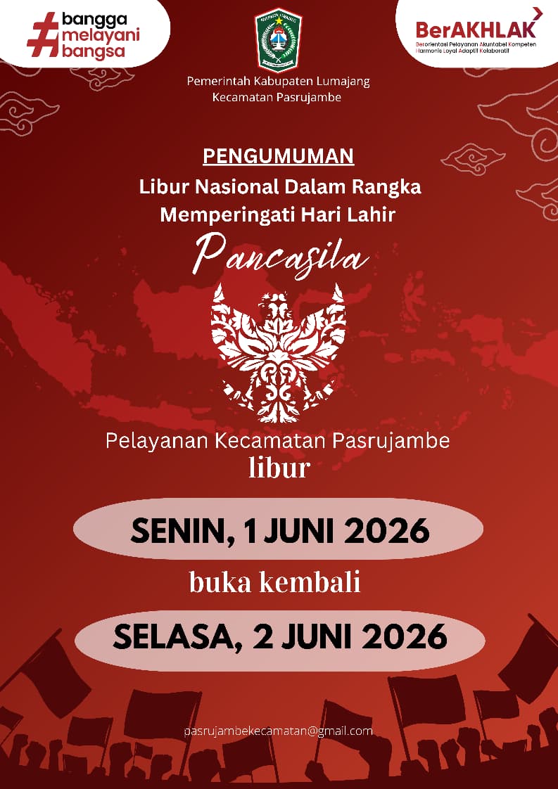 Pengumuman Libur Nasional dalam Rangka Memperingati Hari Lahir Pancasila